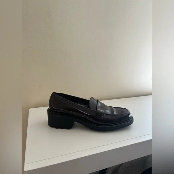 Robert Clergerie Dark Brown Chunky Heel Loafers - Picture 1 of 11